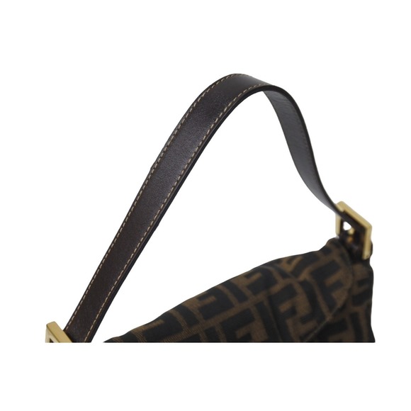 Fendi Mamma Bucket FF Logo Leather Handbag Brown - Picture 5 of 10